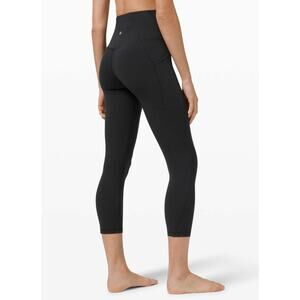 182 Lululemon Align High-Rise Crop with Pockets 23” Black Size 12